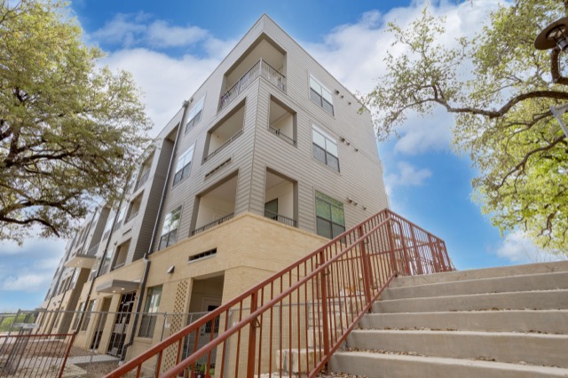 Pathways at Rosewood Courts exterior stair and entry